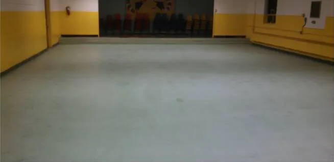 Before: a large hall floor, flat and dull.